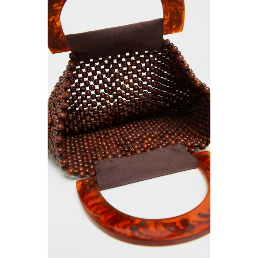 Brown Beaded mini bag - Picture 7 of 8